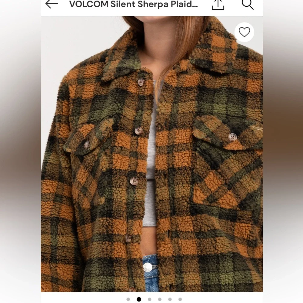 Volcom oversized Sherpa jacket size XS - Picture 2 of 7